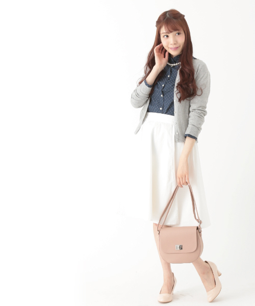 earth music&ecology(アースミュージックアンドエコロジー)の「【2016Spring】《シャキシャキシャツ!》ドット(シャツ/ブラウス・レディース・オフホワイト/ネイビー・SMALL/MEDIUM)」の9枚目の写真