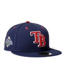 HOMEGAME（ホームゲーム）の「ニューエラ【NEW ERA】- タンパベイ・レイズ キャップ【TAMPA BAY RAYS CO 2008 WS 59FIFTY LIGHT NAVY 71021927】（Tシャツ/カットソー）」
