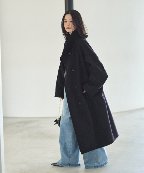 journal standard L'essage(ジャーナルスタンダードレサージュ)の「《WEB限定/》MANTECO スタンドコート(その他アウター・レディース・ネイビー・38/36)」の3枚目の写真