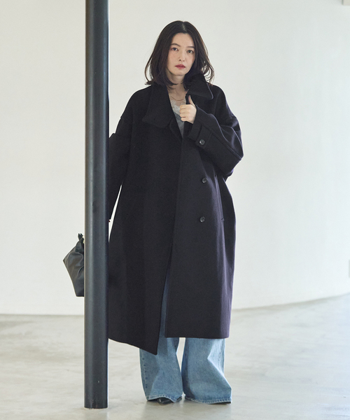 journal standard L'essage(ジャーナルスタンダードレサージュ)の「《WEB限定/》MANTECO スタンドコート(その他アウター・レディース・ネイビー・38/36)」の5枚目の写真