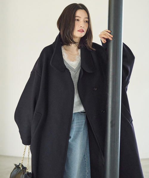 journal standard L'essage(ジャーナルスタンダードレサージュ)の「《WEB限定/》MANTECO スタンドコート(その他アウター・レディース・ネイビー・38/36)」の6枚目の写真