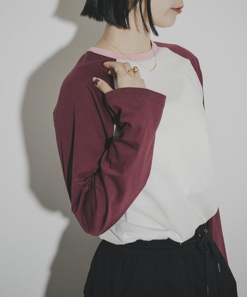 THE GOODLAND MARKET（ザグッドランドマーケット）の「cwtch　RAGLAN SLEEVES LONG TEE（Tシャツ/カットソー・レディース・ホワイト/ベージュ系その他/グレー系その他・FREE）」の5枚目の写真