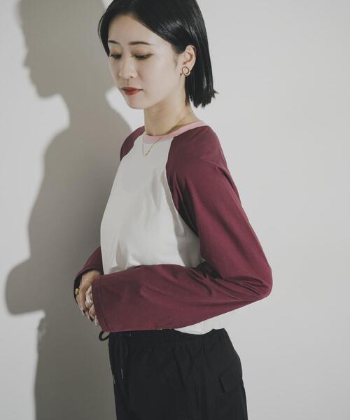 THE GOODLAND MARKET（ザグッドランドマーケット）の「cwtch　RAGLAN SLEEVES LONG TEE（Tシャツ/カットソー・レディース・ホワイト/ベージュ系その他/グレー系その他・FREE）」の6枚目の写真