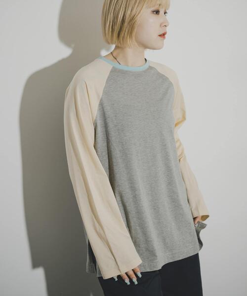 THE GOODLAND MARKET（ザグッドランドマーケット）の「cwtch　RAGLAN SLEEVES LONG TEE（Tシャツ/カットソー・レディース・ホワイト/ベージュ系その他/グレー系その他・FREE）」の12枚目の写真