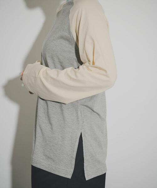 THE GOODLAND MARKET（ザグッドランドマーケット）の「cwtch　RAGLAN SLEEVES LONG TEE（Tシャツ/カットソー・レディース・ホワイト/ベージュ系その他/グレー系その他・FREE）」の14枚目の写真