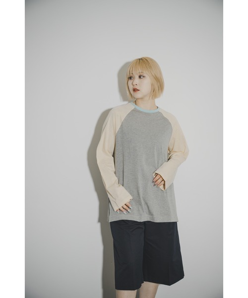 THE GOODLAND MARKET（ザグッドランドマーケット）の「cwtch　RAGLAN SLEEVES LONG TEE（Tシャツ/カットソー・レディース・ホワイト/ベージュ系その他/グレー系その他・FREE）」の3枚目の写真