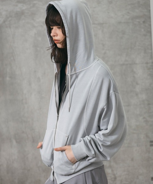 Confirm(コンファーム)の「Switching Full Zip Hoodie / スイッチングフルジップパーカー メンズ レディース ユニセックス(パーカー・メンズ・ブラック/ブラウン・S/M/L)」の4枚目の写真