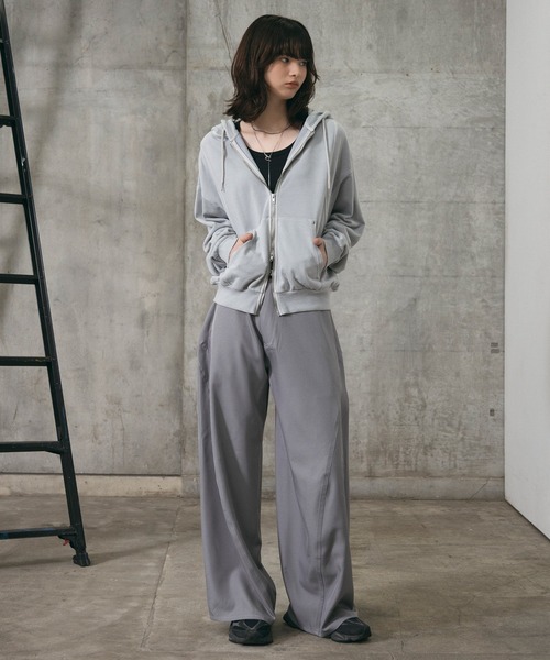 Confirm(コンファーム)の「Switching Full Zip Hoodie / スイッチングフルジップパーカー メンズ レディース ユニセックス(パーカー・メンズ・ブラック/ブラウン・S/M/L)」の5枚目の写真