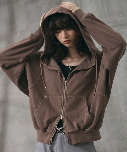 Confirm(コンファーム)の「Switching Full Zip Hoodie / スイッチングフルジップパーカー メンズ レディース ユニセックス(パーカー・メンズ・ブラック/ブラウン・S/M/L)」の12枚目の写真