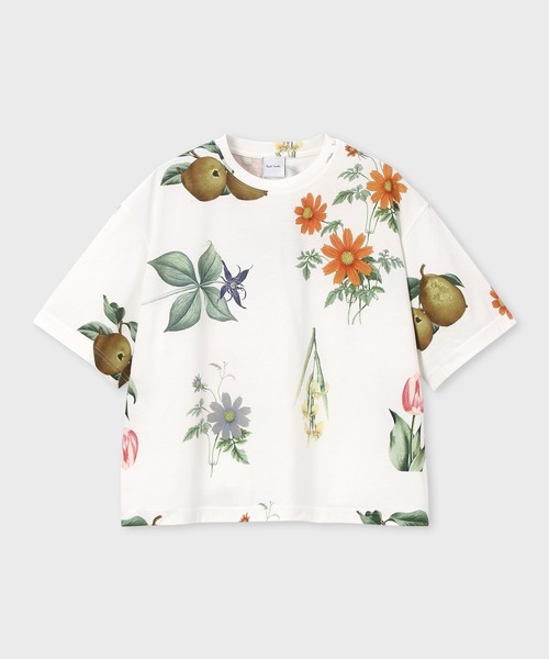 Paul Smith(ポールスミス)の「ウィメンズ "Fruit & Floral" 半袖Tシャツ / 265322 443V(Tシャツ/カットソー・レディース・ブラック/ホワイト・MEDIUM)」の13枚目の写真