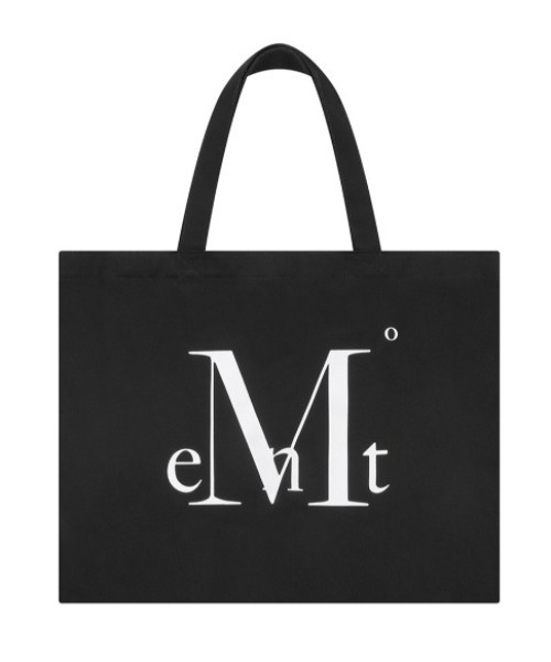MUCENT(ムセント)の「A'GEM/9 × .kom 『MUCENT/ムセント』 TEEN SIGNATURE LOGO ECO BAG/TEEN シグニチャーロゴエコバッグ(エコバッグ/サブバッグ・レディース・ブラック・FREE)」の1枚目の写真