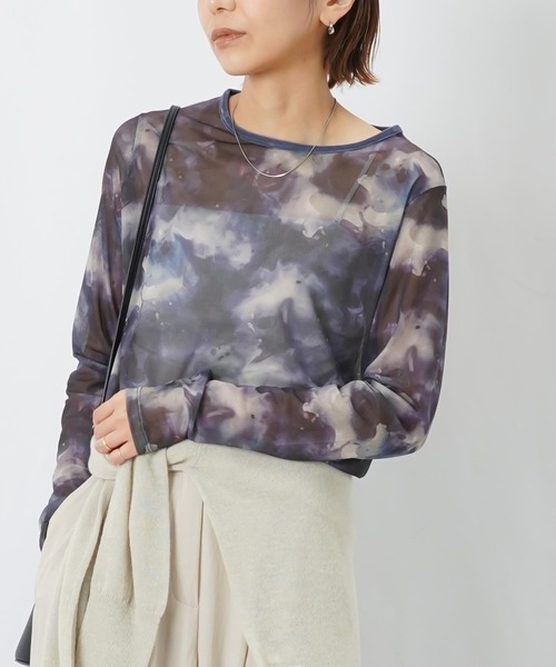 LUCA/LADY LUCK LUCA(ルカ/レディラックルカ)の「LC/LLL ニュアンス柄プリントプルオーバー(Tシャツ/カットソー・レディース・チャコールグレー/ブラウン・FREE)」の9枚目の写真