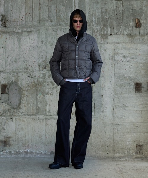 Regen Glanz(レーゲングランツ)の「compact button down paddet jacket / コンパクトボタンダウンパデッドジャケット(ブルゾン・メンズ・グレー/ブラック・MEDIUM/SMALL/LARGE)」の11枚目の写真