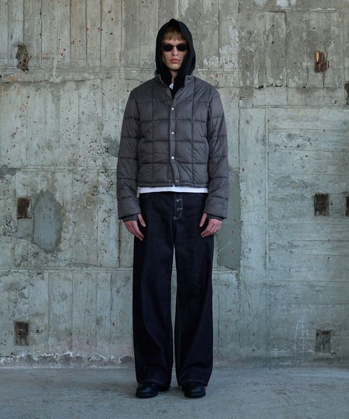 Regen Glanz(レーゲングランツ)の「compact button down paddet jacket / コンパクトボタンダウンパデッドジャケット(ブルゾン・メンズ・グレー/ブラック・MEDIUM/SMALL/LARGE)」の7枚目の写真
