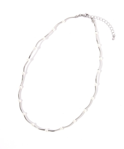 GLOBAL WORK(グローバルワーク)の「ステンレスパイプCK/ネックレス/1056208(ネックレス・レディース・シルバー系1/シルバー系2/シルバー系3・FREE)」の4枚目の写真