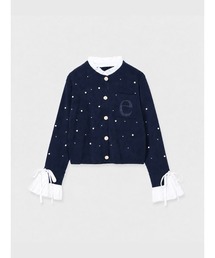 EIMY ISTOIRE（エイミーイストワール）の「PEARL ATTACHED CARDIGAN（ノーカラージャケット）」