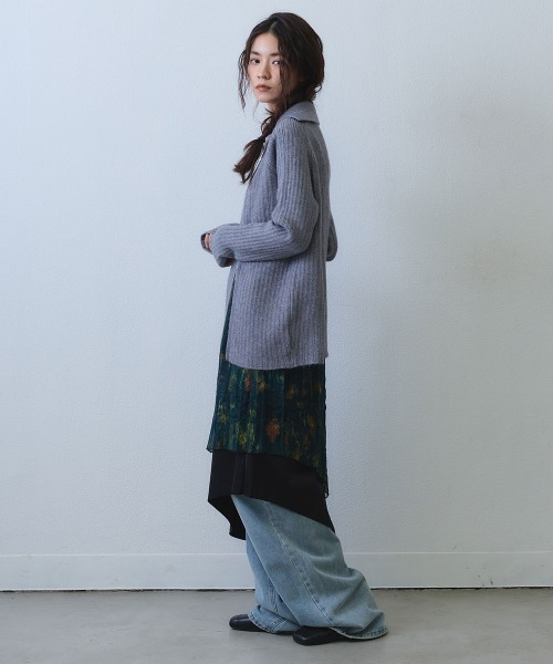 Clum(クルム)の「layered asymmetric print skirt / レイヤードアシンメトリープリントスカート(スカート・レディース・ブラック・FREE)」の13枚目の写真