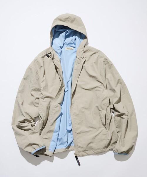 FREAK'S STORE(フリークスストア)の「限定展開 ナイロン カラーフード ジップ ブルゾン / 裾ドローコード(ブルゾン・メンズ・ブラック/チャコールグレー/ネイビー/ベージュ・MEDIUM/SMALL/LARGE)」の4枚目の写真