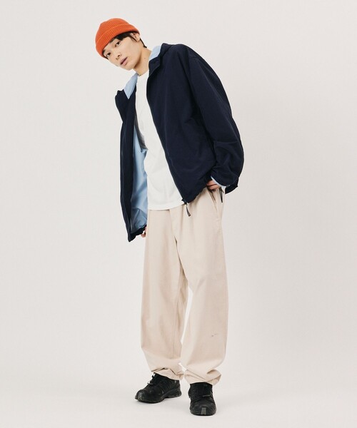 FREAK'S STORE(フリークスストア)の「限定展開 ナイロン カラーフード ジップ ブルゾン / 裾ドローコード(ブルゾン・メンズ・ブラック/チャコールグレー/ネイビー/ベージュ・MEDIUM/SMALL/LARGE)」の1枚目の写真