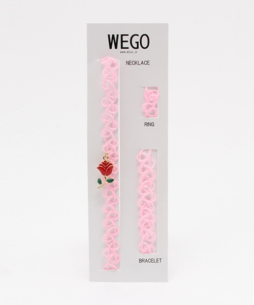 WEGO(ウィゴー)の「WEGO/ローズタトゥーチョーカー(チョーカー・レディース・ホワイト/ピンク/パープル/ブラック・FREE)」の4枚目の写真