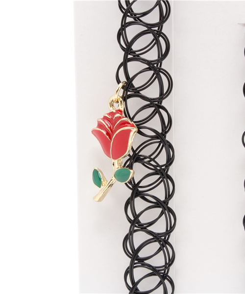 WEGO(ウィゴー)の「WEGO/ローズタトゥーチョーカー(チョーカー・レディース・ホワイト/ピンク/パープル/ブラック・FREE)」の5枚目の写真