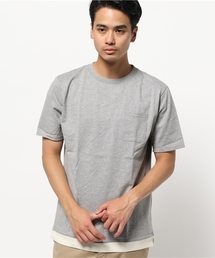 ikka | 裾リブ切り替えクルーネックTシャツ(Tシャツ/カットソー)