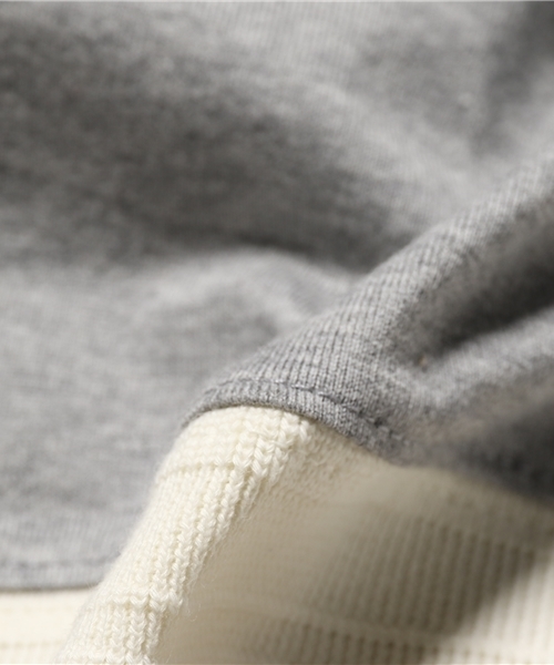 ikka（イッカ）の「裾リブ切り替えクルーネックTシャツ（Tシャツ/カットソー・メンズ・ネイビー/ホワイト/ライトグレー・X-LARGE/LARGE/MEDIUM）」の4枚目の写真