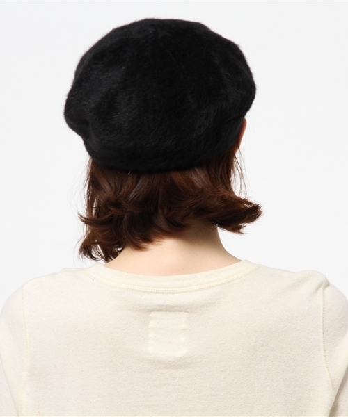 Casselini（キャセリーニ）の「【casselini】アンゴラパイピングベレー（ハンチング/ベレー帽・レディース・カーキ/ブラック/オレンジ・フリー）」の5枚目の写真