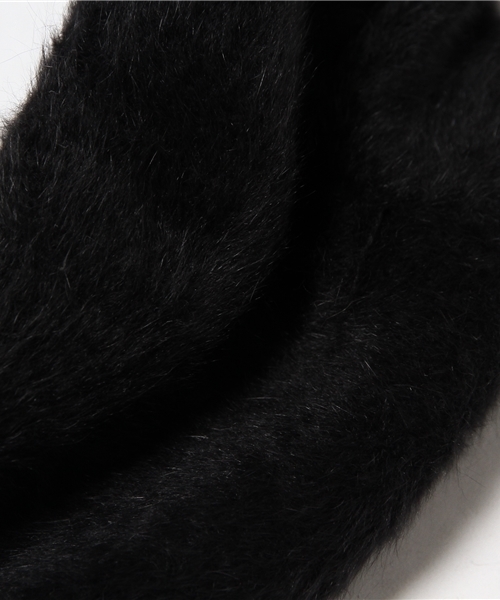 Casselini（キャセリーニ）の「【casselini】アンゴラパイピングベレー（ハンチング/ベレー帽・レディース・カーキ/ブラック/オレンジ・フリー）」の7枚目の写真