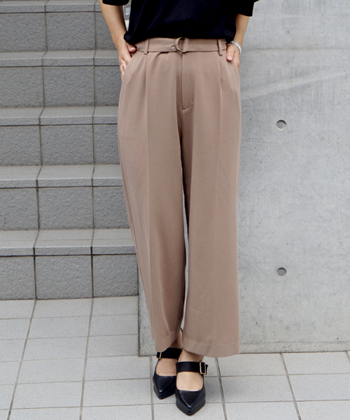 laboratory work(ラボラトリーワーク)の「ジョーゼットワイドパンツ(その他パンツ・レディース・レッド/ブラック/ダークベージュ・MEDIUM)」の3枚目の写真