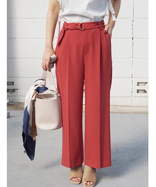 laboratory work(ラボラトリーワーク)の「ジョーゼットワイドパンツ(その他パンツ・レディース・レッド/ブラック/ダークベージュ・MEDIUM)」の17枚目の写真