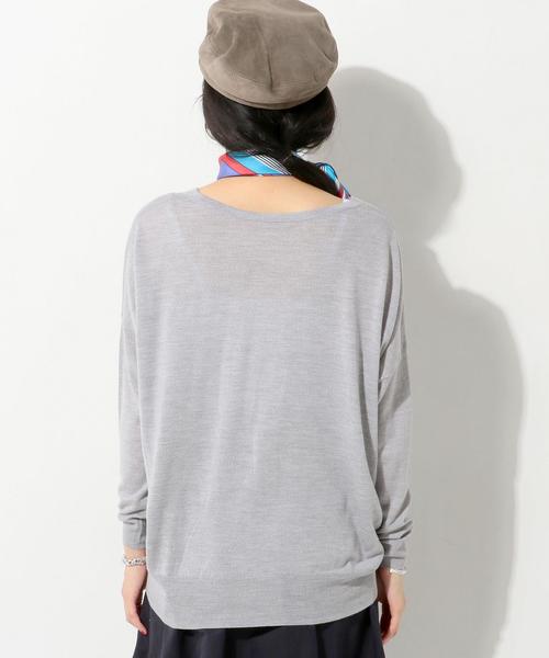 UNITED ARROWS(ユナイテッドアローズ)の「○UBCE 2WAY Vネック ニット◆(ニット/セーター・レディース・ライトグレー/ベージュ/ライトピンク/ケリー・フリー)」の5枚目の写真