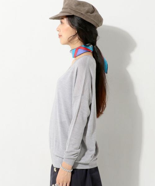 UNITED ARROWS(ユナイテッドアローズ)の「○UBCE 2WAY Vネック ニット◆(ニット/セーター・レディース・ライトグレー/ベージュ/ライトピンク/ケリー・フリー)」の7枚目の写真