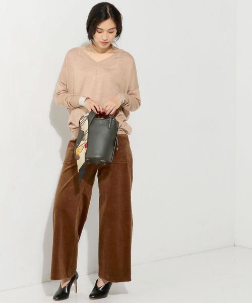 UNITED ARROWS(ユナイテッドアローズ)の「○UBCE 2WAY Vネック ニット◆(ニット/セーター・レディース・ライトグレー/ベージュ/ライトピンク/ケリー・フリー)」の15枚目の写真