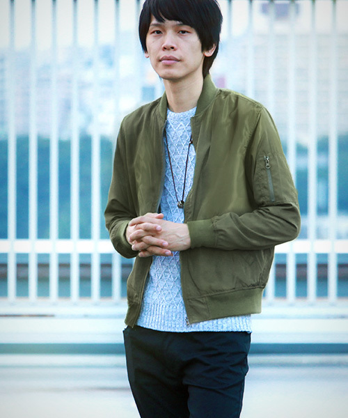 MONO-MART（モノマート）の「MA-1/フライトジャケット（MA-1・メンズ・カーキ/ブラック・L/M/XL）」の19枚目の写真