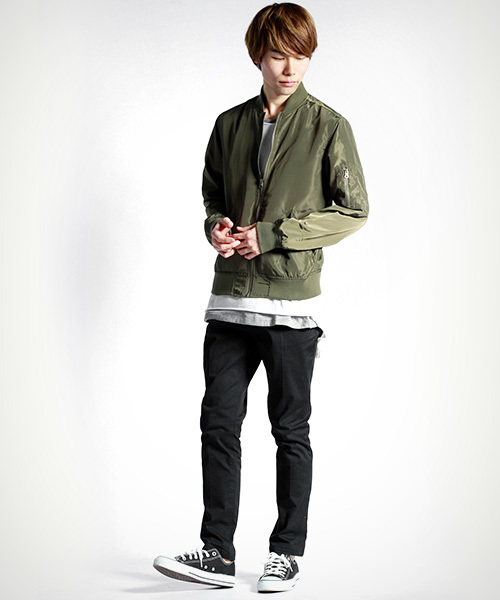 MONO-MART（モノマート）の「MA-1/フライトジャケット（MA-1・メンズ・カーキ/ブラック・L/M/XL）」の11枚目の写真