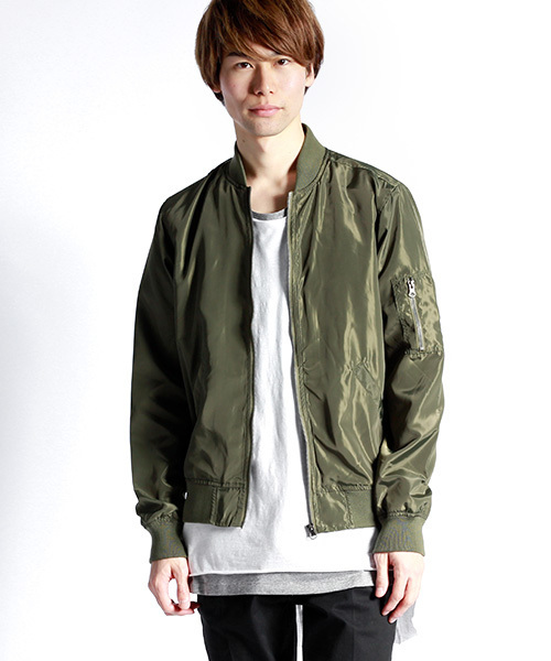 MONO-MART（モノマート）の「MA-1/フライトジャケット（MA-1・メンズ・カーキ/ブラック・L/M/XL）」の12枚目の写真