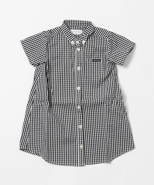 quoti use fith（クゥオティ　ユース　フィス）の「ギンガムチェックシャツワンピース（シャツワンピース・キッズ・ブラック/ネイビー・110/130/100/120/90）」の9枚目の写真