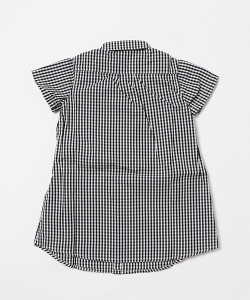 quoti use fith（クゥオティ　ユース　フィス）の「ギンガムチェックシャツワンピース（シャツワンピース・キッズ・ブラック/ネイビー・110/130/100/120/90）」の3枚目の写真