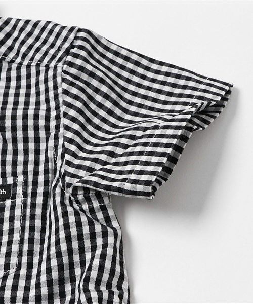 quoti use fith（クゥオティ　ユース　フィス）の「ギンガムチェックシャツワンピース（シャツワンピース・キッズ・ブラック/ネイビー・110/130/100/120/90）」の5枚目の写真