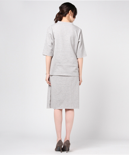 REAL CUBE(リアルキューブ)の「REAL CUBE カットオフデザインセットアップ(ワンピース・レディース・ネイビー/杢グレー/ライトベージュ/カーキ・38/40)」の8枚目の写真