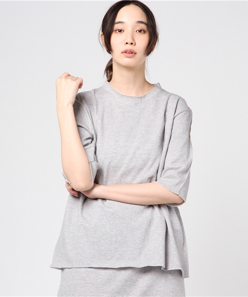 REAL CUBE(リアルキューブ)の「REAL CUBE カットオフデザインセットアップ(ワンピース・レディース・ネイビー/杢グレー/ライトベージュ/カーキ・38/40)」の5枚目の写真