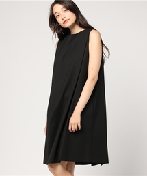 美品　ENFOLD ブラック　黒　ダブルクロス Aラインポケット ドレス ENFOLD（エンフォルド）の「ミスティダブルクロス AラインDRS