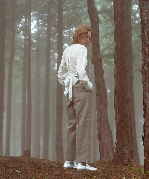 JANESMITH（ジェーンスミス）の「JANE SMITH ジェーンスミス / HIGH WAIST SLACKS ハイウエストスラックス（スラックス・レディース・ベージュ/ネイビー・34/38/36）」の4枚目の写真