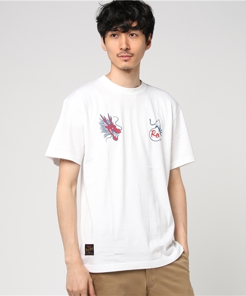 ローター スカジャン ドラゴン 東洋スカジャン「DRAGON HEAD×JAPAN MAP」リバーシブル