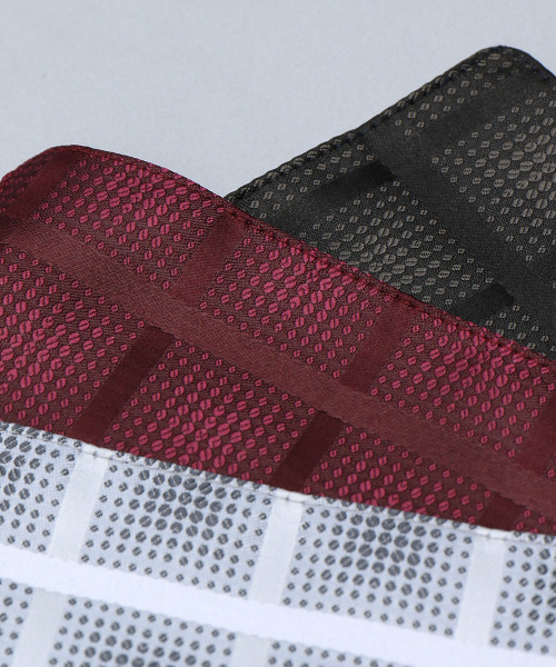 5351 POUR LES HOMMES（ゴーサンゴーイチプールオム）の「シルクジャガードスクエアネクタイ（ネクタイ・メンズ・シルバー/ブラック/ワインレッド・FREE）」の10枚目の写真