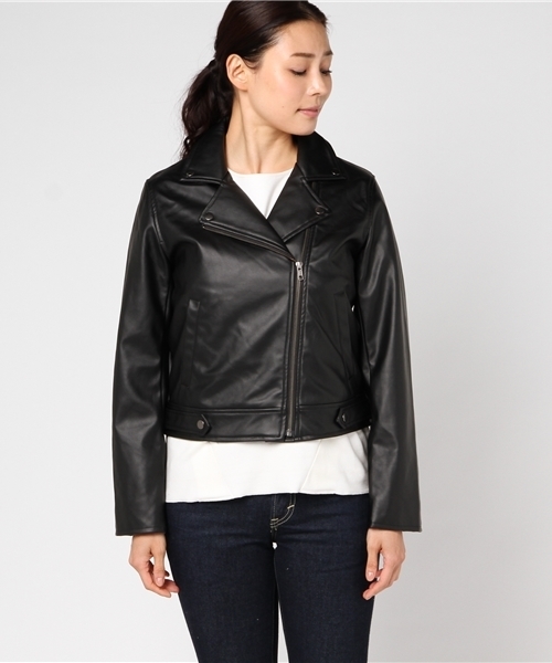 WEGO(ウィゴー)の「WEGO/ライダースジャケット(ライダースジャケット・レディース・ブラック/ライトピンク・LARGE/MEDIUM)」の8枚目の写真