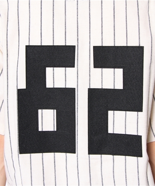 A BATHING APE（アベイシングエイプ）の「BAPE X EBBETS FIELD FLANNELS  BASEBALL S/S SHIRT（シャツ/ブラウス・メンズ・グレー/ベージュ・MEDIUM/LARGE/SMALL/X-LARGE）」の10枚目の写真