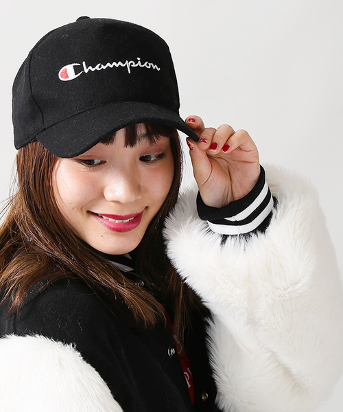 Champion（チャンピオン）の「∴WEGO/Champion別注メルトンキャップ（キャップ・メンズ・ブラック/ダークグリーン/ネイビー/グレー/ワイン・FREE）」の8枚目の写真