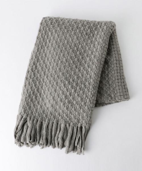 Another Edition(アナザーエディション)の「変形編みストール(ストール/ショール・レディース・オフホワイト/ブラック/グレー・FREE)」の4枚目の写真